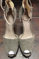 A26 DECOLTE' SANDALO CAMOSCIO VERDE LIVIANA CONTI  LEATHER SANDALS  40