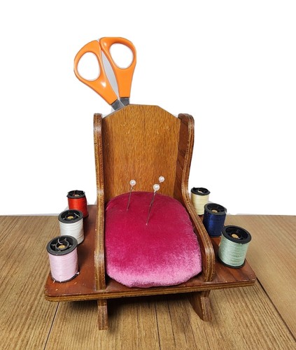 Sedia dondolo vintage legno - a,