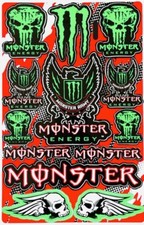 Teschio Monster Energy Ragno Moto Scooter Adesivo Accessori Carene Veicolo