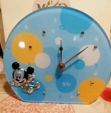Sveglia M & D Oggetti d'arte in argento cristallo swarovski Topolino o Minnie