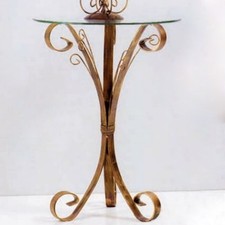 TAVOLINO IN FERRO BATTUTO ORO