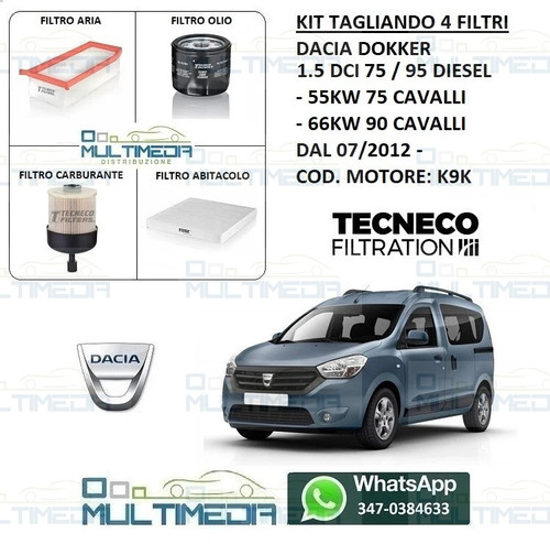 Kit tagliando filtri - 4, tecneco