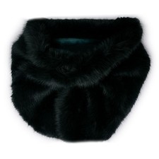 Stola verde scuro di pelliccia