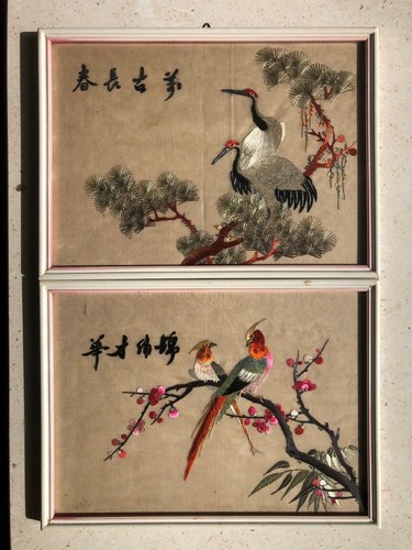 Arte giapponese quadri seta - 2,