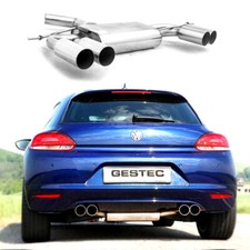 Scarico sportivo Gestec silenziatore duplex 2x80 mm VW Scirocco 3 tipo 13 dal 08