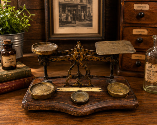 Antique brass postal - brass,