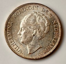 1 fiorino 1940 Olanda regina Guglielmina 1890-1948 moneta argento