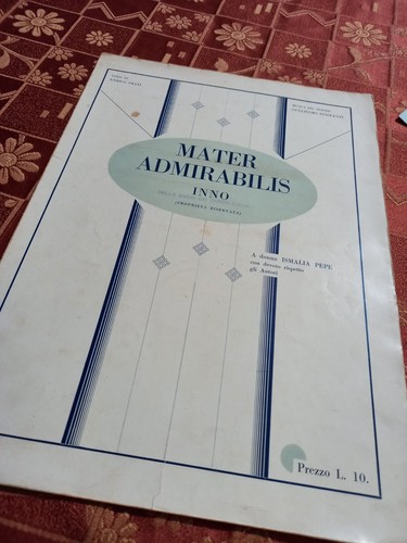 Mater admiralis spartito inno - spartito,