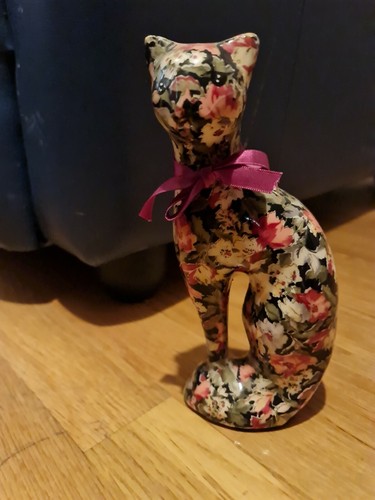 Gatto porcellana soprammobile - gatto,