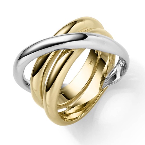 Anello donna largo - oro, 585