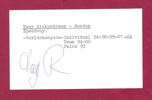 Tony rickardsson svezia - -,
