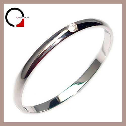 Anello fedina oro bianco 18 - in,