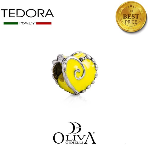 Tedora bead hearts - tedora, silver