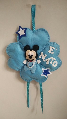 Fiocco nascita topolino - fiocco,