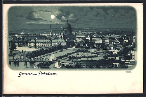 Litografia potsdam vista del - potsdam,,