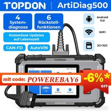 2025 TOPDON ArtiDiag500 2.0 auto OBD2 dispositivo diagnostico 6 servizi 4 sistemi CAN-FD TPMS