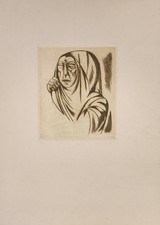 GIUSEPPE MIGNECO Opera Incisione Acquatinta "Contadina" 1960 Firmata 71/99