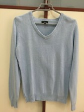 maglietta pullover 100% cotone azzurro Project basic taglia L manica lunga