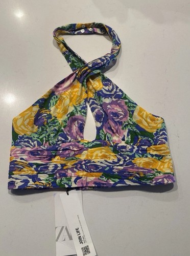Crop top zara stampa floreale - crop,