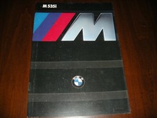 BMW RARA BROCHURE " BMW M535 i DEL 1986 "IN ITALIANO -IN OTTIME CONDIZIONI