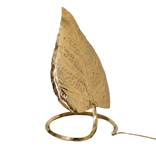 1970s italian table - lamp, leaf