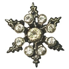 Spilla fiocco di neve strass