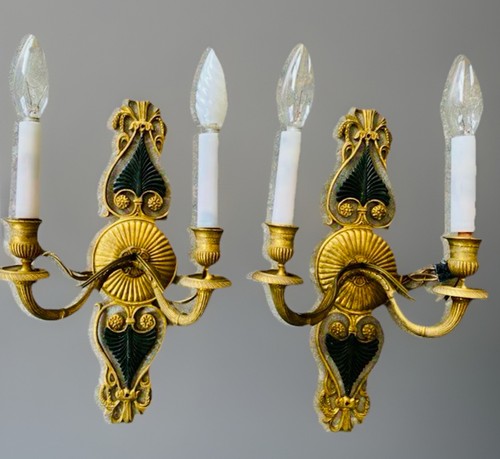 Paire appliques restauration - paire, d'appliques