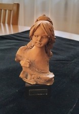 Nico Venzo - Statuina in terracotta su base in legno