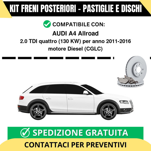 Kit freni posteriori per audi - freni,