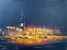 Venezia di notte - Olio su