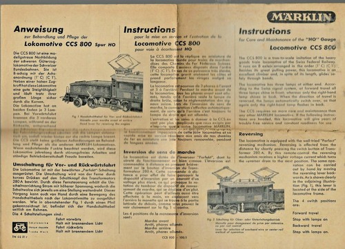 Marklin istruzioni replica - marklin,