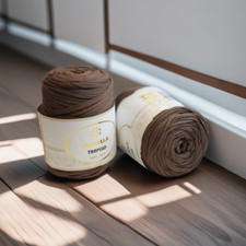 1 Gomitolo Fettuccia Trapillo ISABELLA circa 350gr-55mt colore marrone uncinetto