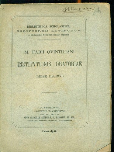 Institutionis oratoriae - oratoriae,
