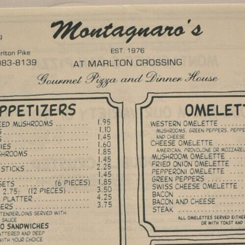Menù ristorante pizza
