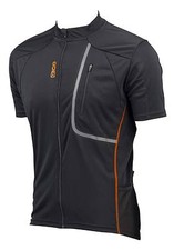NUOVA MAGLIA A MANICHE CORTE EIGO TREK XC ALL MTB BICI DA STRADA CICLO NERO/ARANCIONE