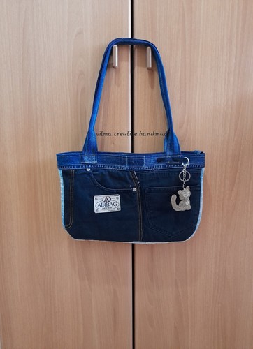 Borsa artigianale jeans - in,