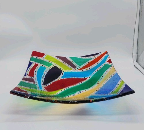 Art glass plate italy anitica - italy,