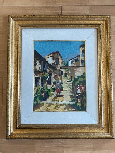 Quadro ricamo punto - quadro, in