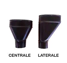 IMBUTO LATERALE o CENTRALE da 80 in lamiera PER TUBI PLUVIALI - varie colorazion
