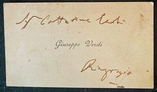 Biglietto autografo - , di