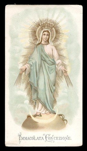 Antico santino cromo - cromo-holy, card