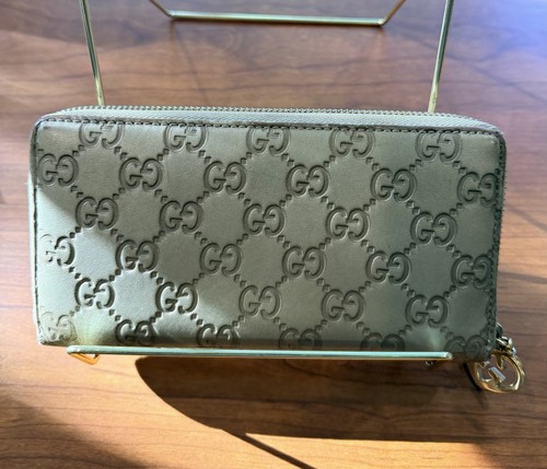 Gucci beige logo zip - gg,