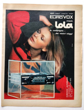Pubblicita' Eurovox Lola Autoradio Stereo Vintage Advertising Werbung 1973 (R4)