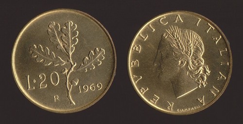Lire 1969 ramo - quercia,