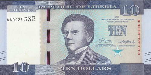 Liberia banconota dollari - banconota, 10