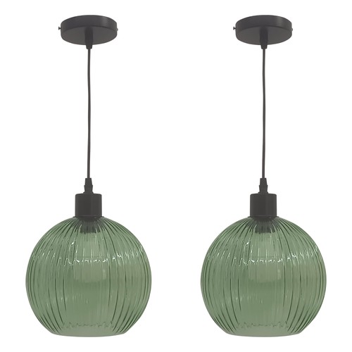Set plafoniere vetro verde - 2,