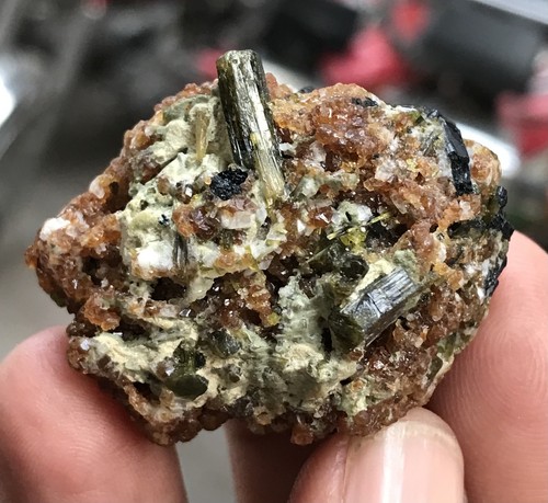 Natural tourmaline garnet - tourmaline, &