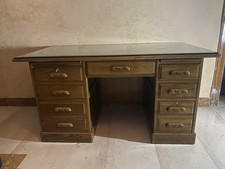 Scrivania/scrittoio Vintage In Legno Elio Zema 