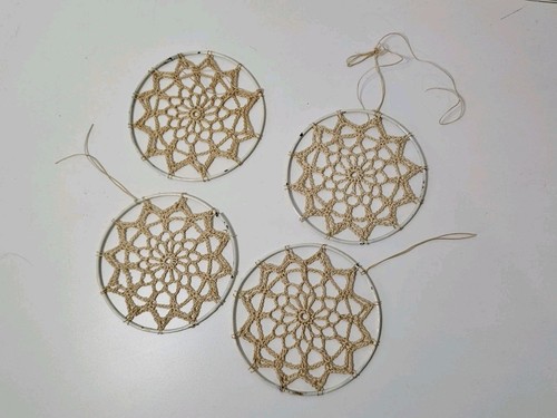 Vintage hand crochet doilies - hand,
