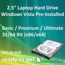 Disco rigido Windows Vista preinstallato 32 64 bit x86 x64 ufficio portatile 2,5" SATA